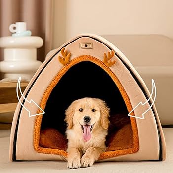 Amazon | ペットベッド 冬 犬 ハウス ドーム型 猫用 ペット
